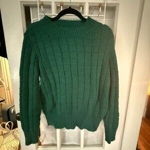 American Eagle Green Crew Neck Knit Sweater Size M